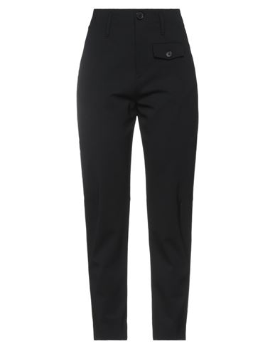 Woman Pants Black Size 2 Virgin Wool, Elastane