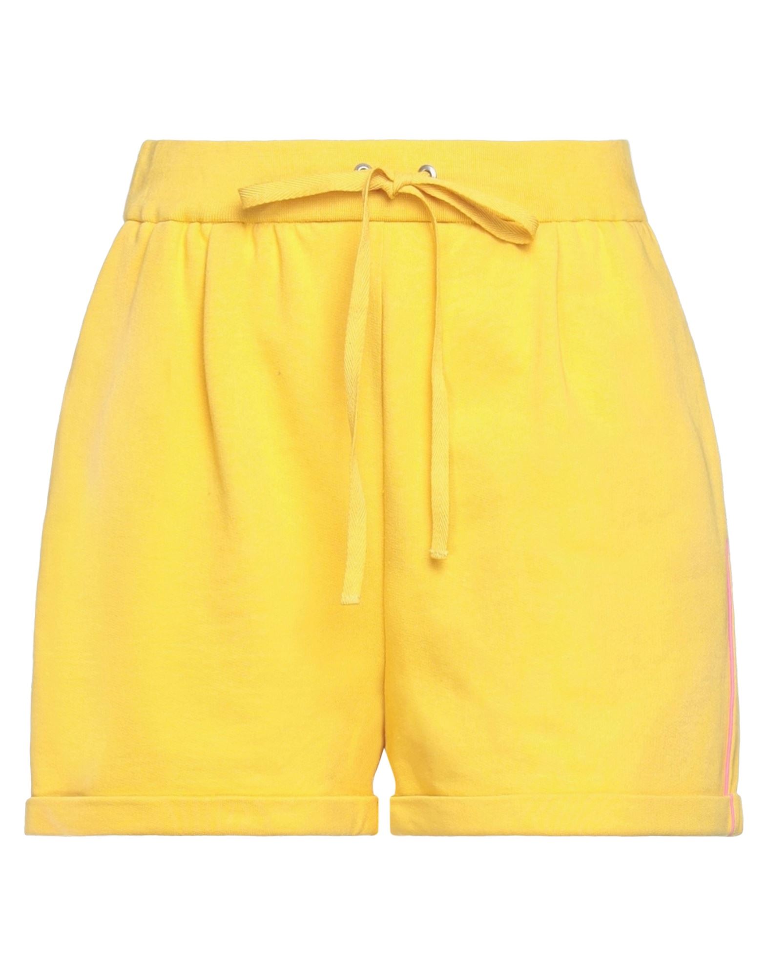 Alberta Ferretti Woman Shorts & Bermuda Shorts Yellow Size S Cotton