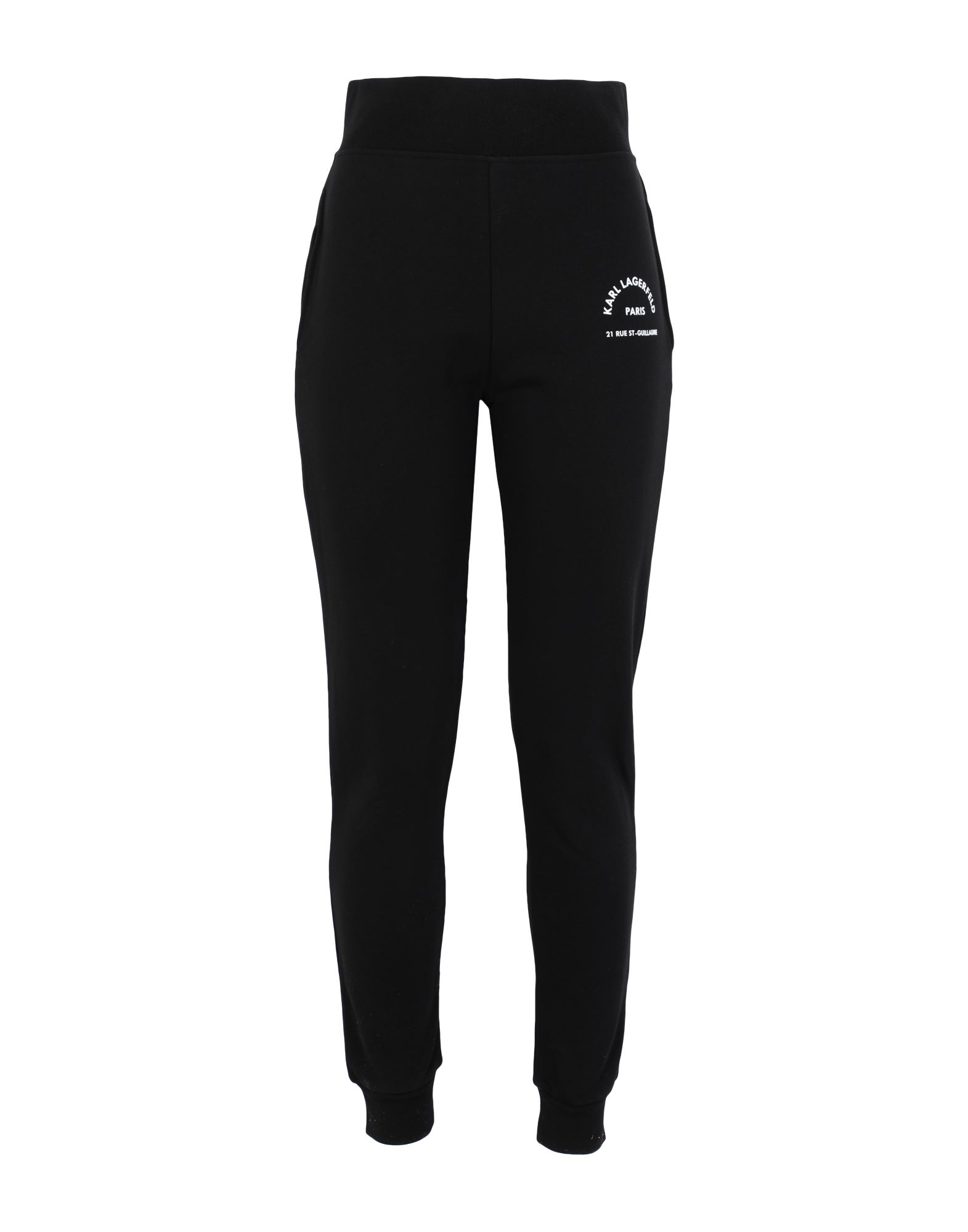 Shop Karl Lagerfeld Address Logo Sweatpants Woman Pants Black Size S Organic Cotton
