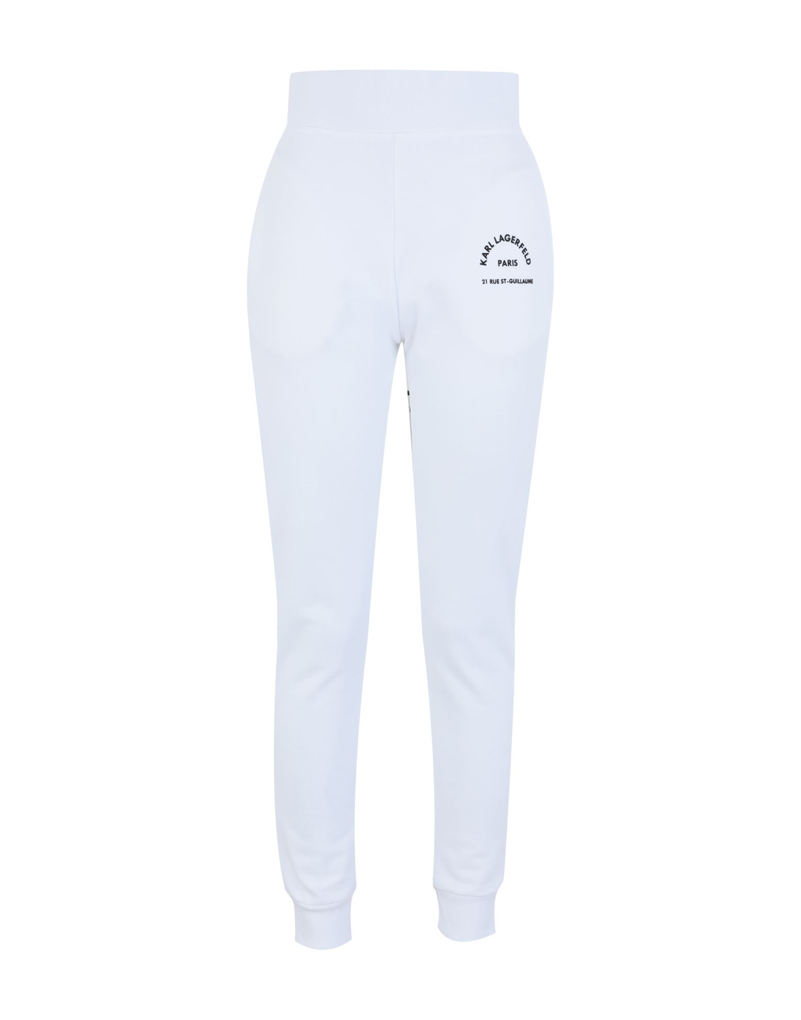 Shop Karl Lagerfeld Address Logo Sweatpants Woman Pants White Size M Organic Cotton