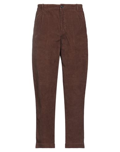Pence Man Pants Cocoa Size 36 Cotton, Elastane In Brown