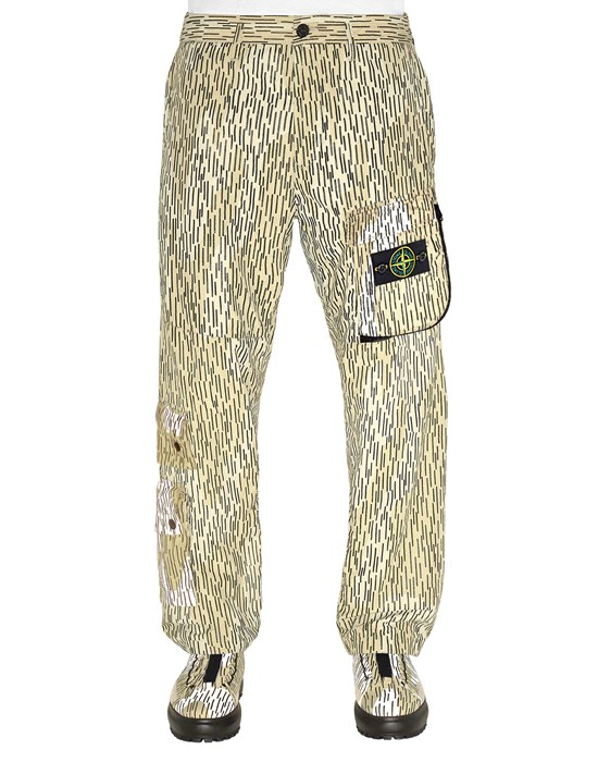 Sold out - STONE ISLAND 306E2 NASLAN LIGHT 'RAIN CAMO' PRINT_LOOSE FIT Trousers Man Ecru