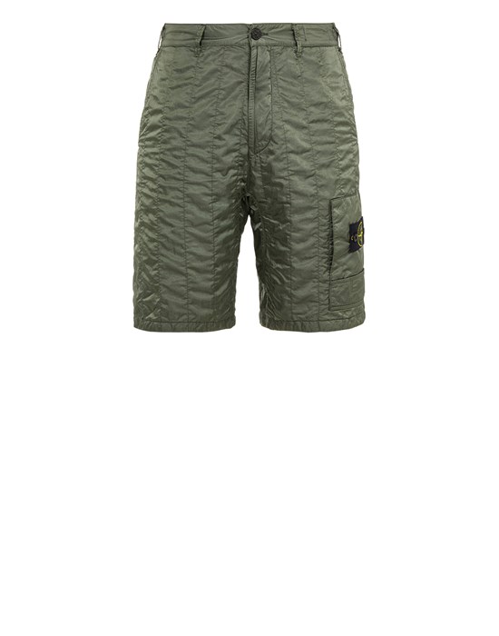 Sold out - STONE ISLAND L0121 NYLON RASO QUILTED-TC_COMFORT FIT Bermuda Man Sage Green