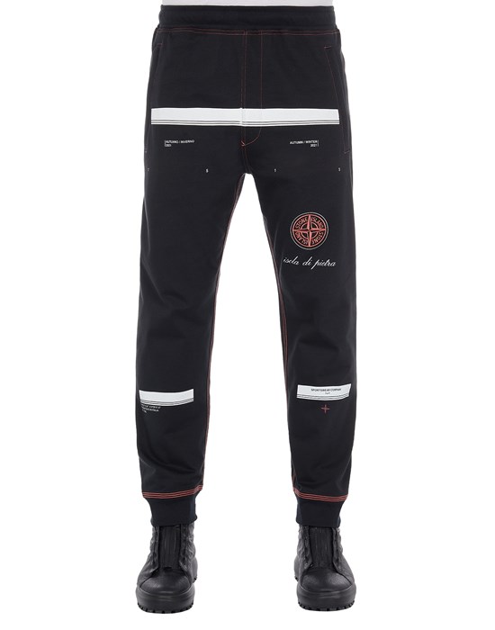 Pantalons sweat Homme 65595 GAUZED COTTON JERSEY_'ULTRA INSTITUTIONAL FOUR-FIVE' PRINT_REGULAR FIT Front STONE ISLAND