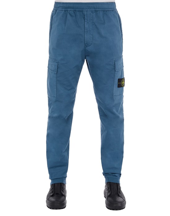 Trousers 31314 STRETCH COTTON WOOL SATIN_REGULAR TAPERED FIT STONE ISLAND - 0
