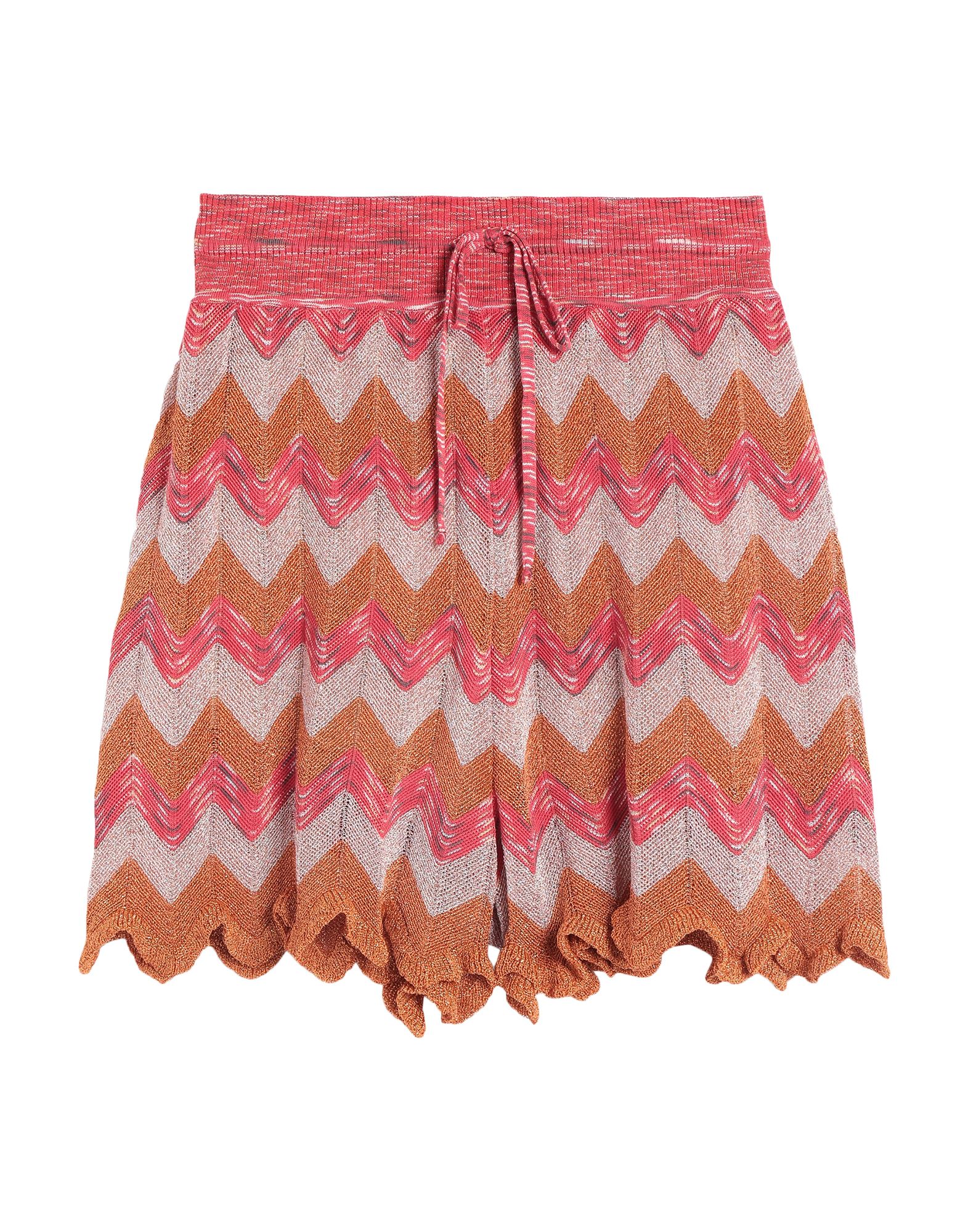M Missoni Woman Shorts & Bermuda Shorts Coral Size 6 Cotton, Viscose, Polyester