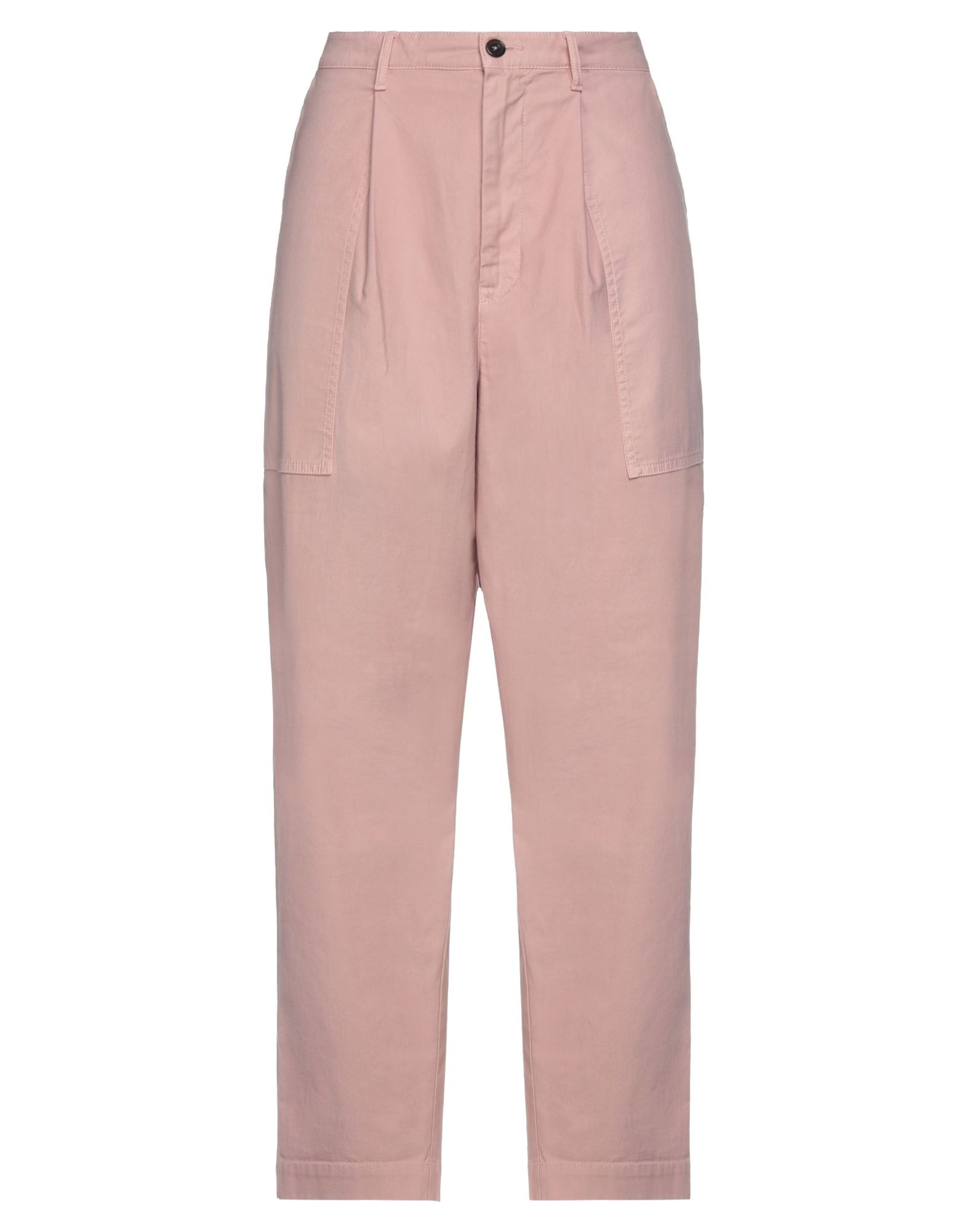 Shop Pence Woman Pants Pink Size 6 Cotton, Elastane
