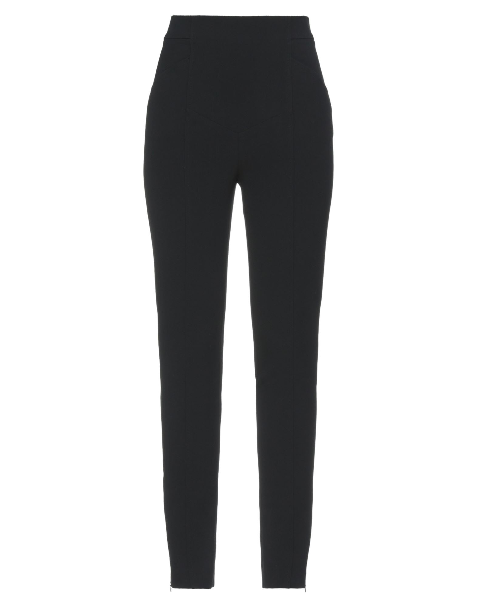 Space Simona Corsellini Simona Corsellini Woman Pants Black Size 2 Polyester, Viscose, Cotton, Elastane