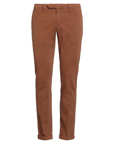 B Settecento Man Pants Brown Size 40 Cotton, Elastane In Brown