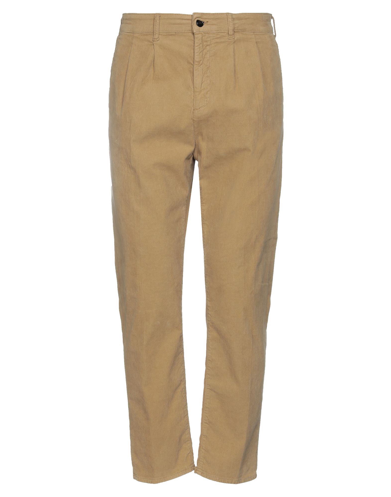 People (+)  Man Pants Camel Size 32 Cotton, Elastane In Beige