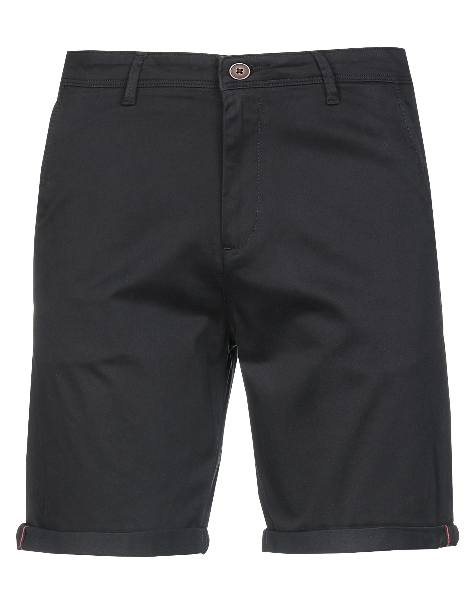 Shop Jack & Jones Jjibowie Jjshorts Solid Sa Sts Man Shorts & Bermuda Shorts Black Size Xl Cotton, Elasta