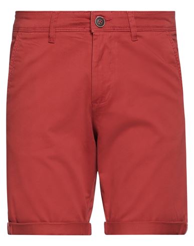 Jack & Jones Jjibowie Jjshorts Solid Sa Sts Man Shorts & Bermuda Shorts Brick Red Size S Cotton, Ela In Red