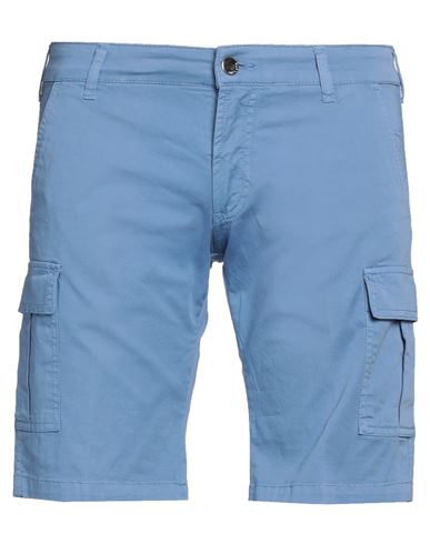 Coroglio By Entre Amis Man Shorts & Bermuda Shorts Pastel Blue Size 31 Cotton, Elastane