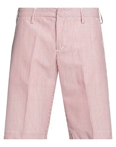 Coroglio By Entre Amis Man Shorts & Bermuda Shorts Brick Red Size 35 Polyester, Virgin Wool, Elastan