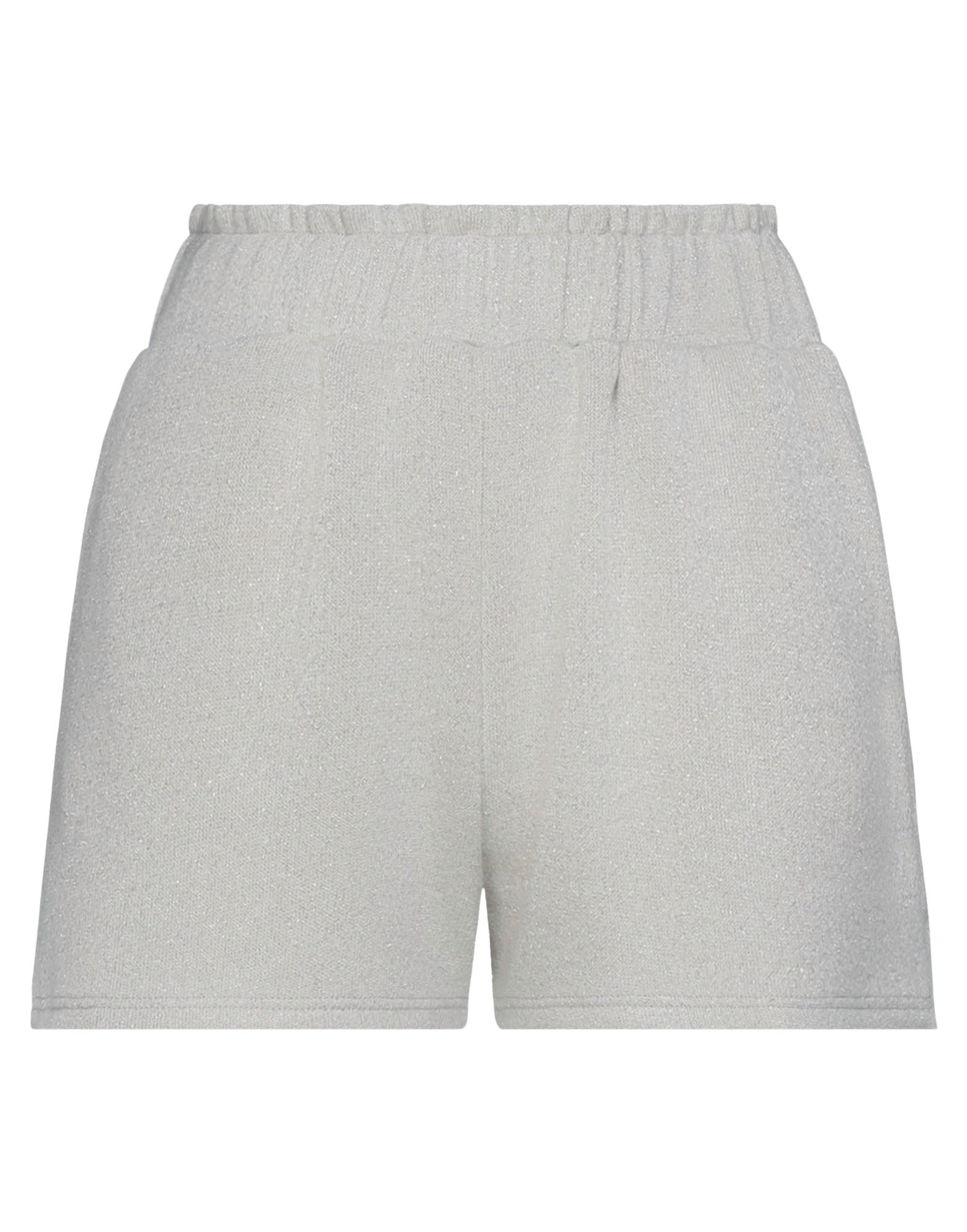 Simona-a Simona A Woman Shorts & Bermuda Shorts Ivory Size L Polyester, Lurex, Elastic Fibres In White