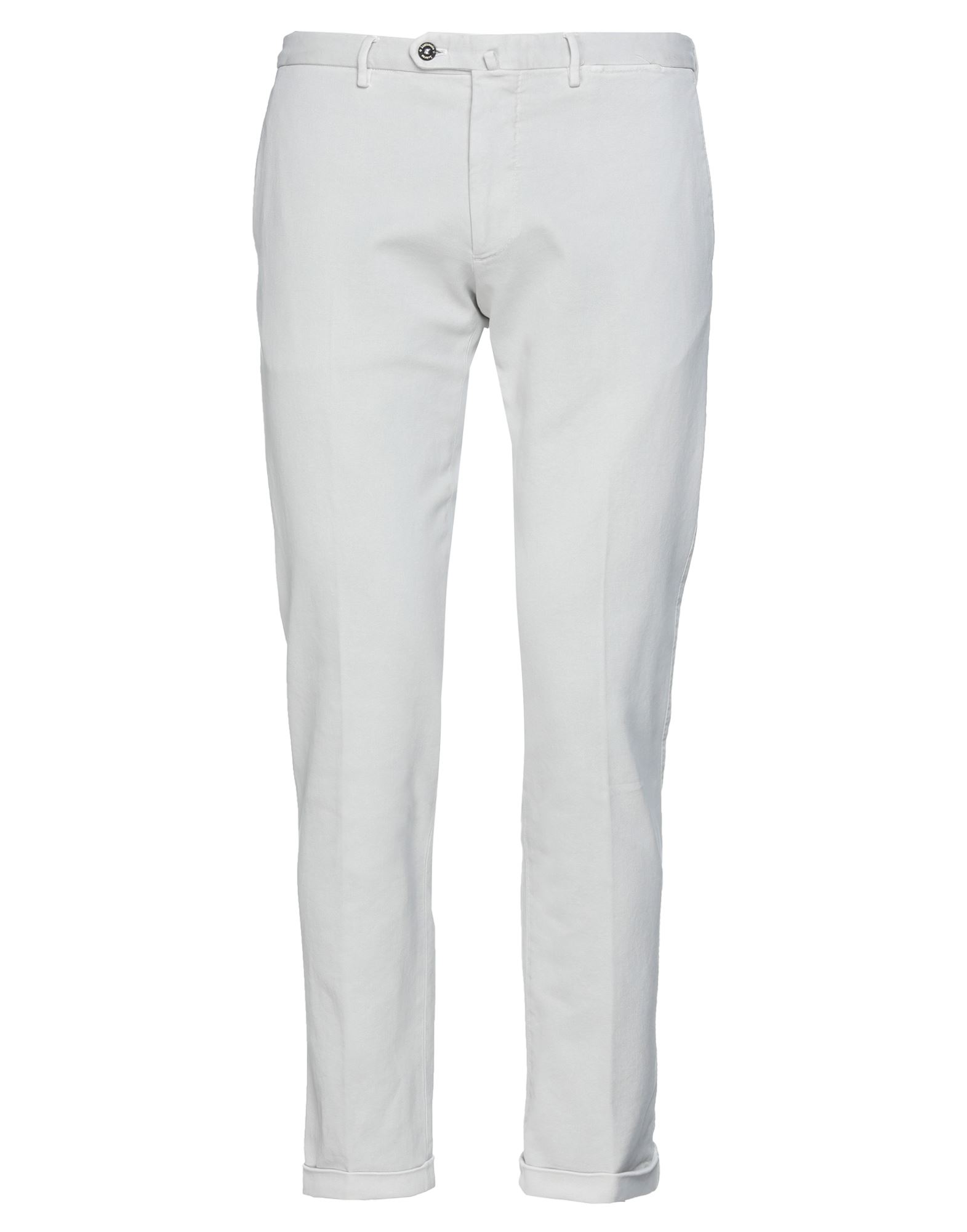 Shop Santaniello Man Pants Light Grey Size 38 Cotton, Elastane