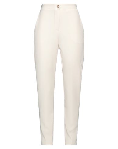 Motel Woman Pants Ivory Size S Polyester, Elastane In White