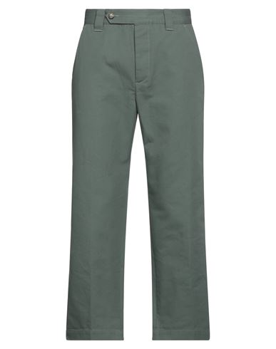 Shop Kenzo Man Pants Military Green Size 28 Cotton