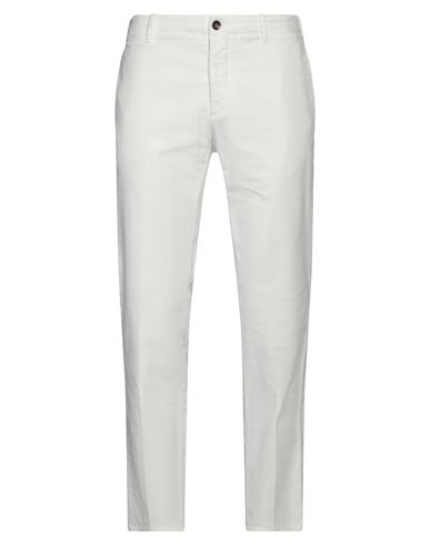 Siviglia White Man Pants White Size 32 Cotton, Elastane