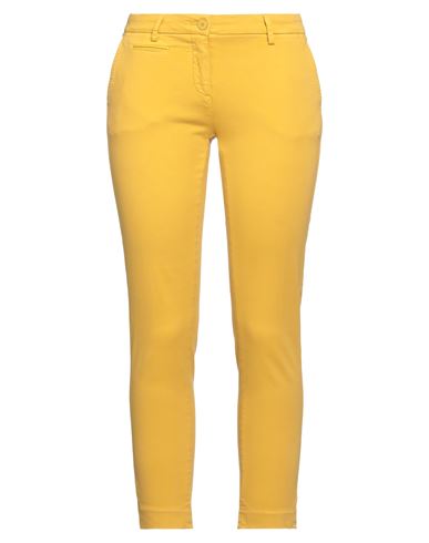 Mason's Woman Pants Ocher Size 6 Cotton, Elastane In Yellow