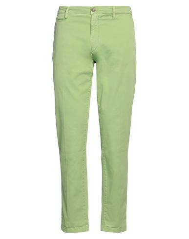 40weft Man Pants Light Green Size 38 Cotton, Elastane