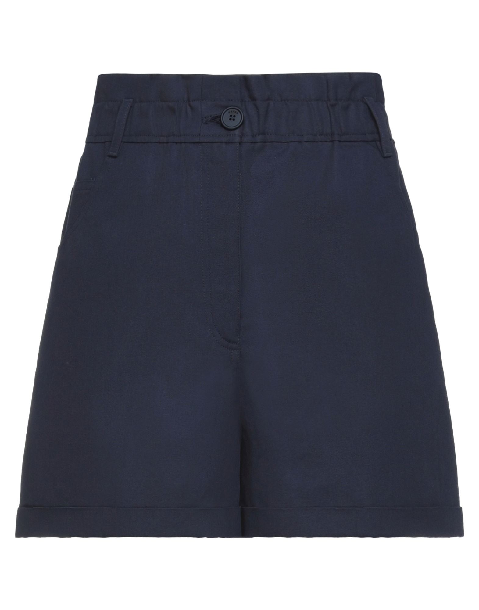 Kenzo Woman Shorts & Bermuda Shorts Midnight Blue Size 10 Cotton