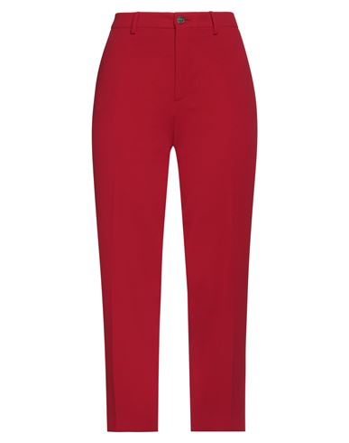 Berwich Woman Pants Brick Red Size 8 Polyester, Elastane
