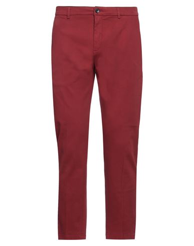 Department 5 Man Pants Burgundy Size 30 Cotton, Elastane In Red