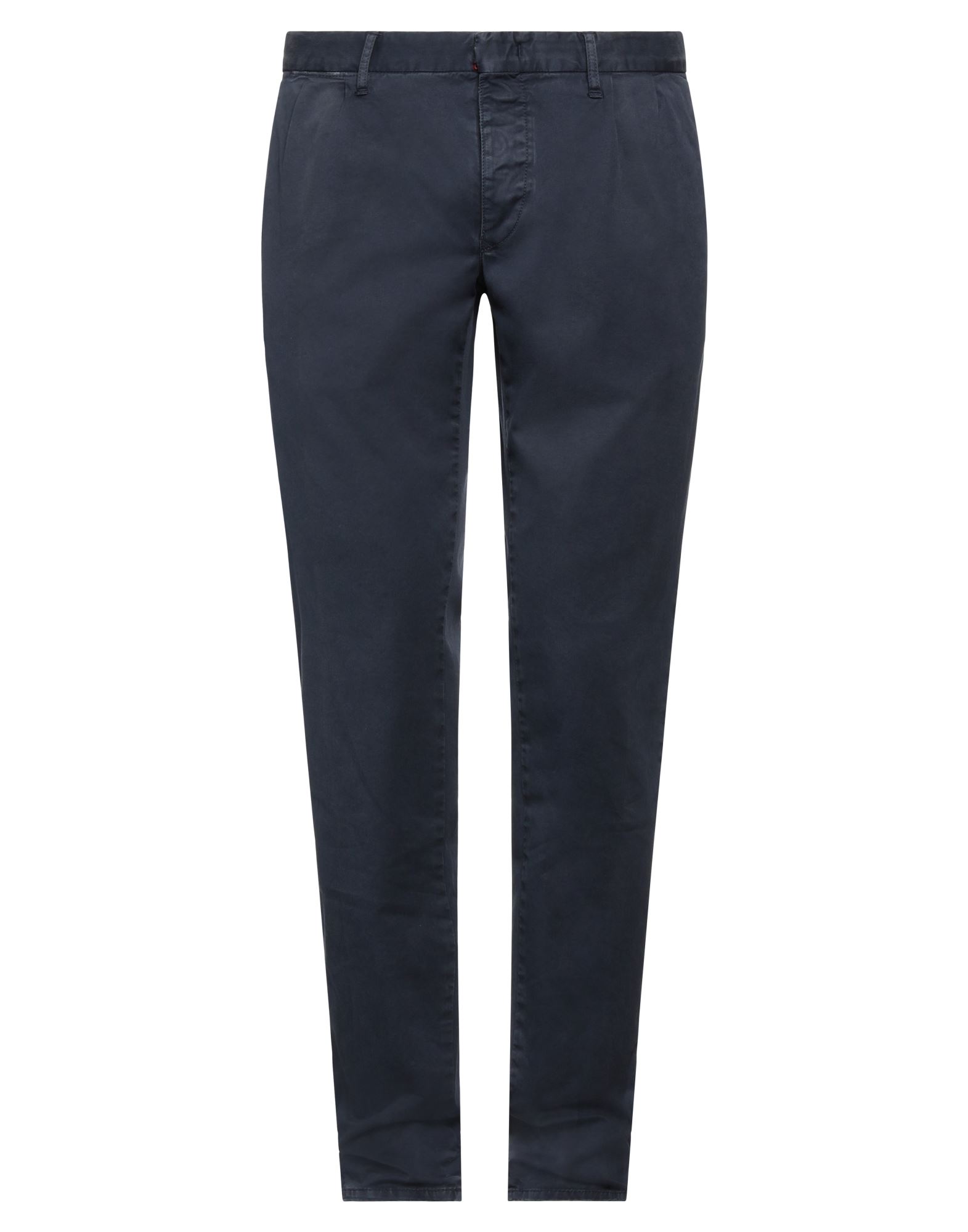 Incotex Mens Grey Cotton Pants In Navy Blue
