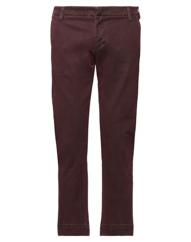 Entre Amis Man Pants Burgundy Size 35 Cotton, Elastane In Red