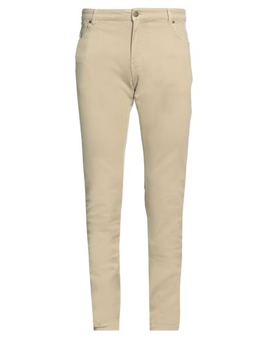 Shop Pt Torino Man Pants Beige Size 29 Cotton, Elastane