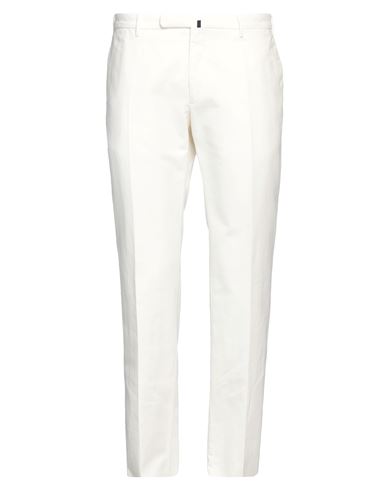 Incotex Man Pants Ivory Size 42 Cotton, Elastane In White