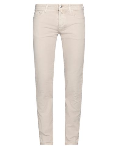 Shop Jacob Cohёn Man Pants Beige Size 32 Cotton, Elastane