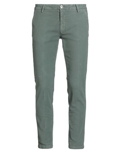 Aglini Man Pants Sage Green Size 33 Cotton, Lycra In Green