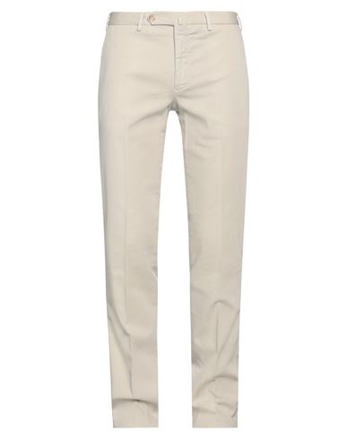 Incotex Man Pants Sage Green Size 40 Cotton, Elastane In Beige