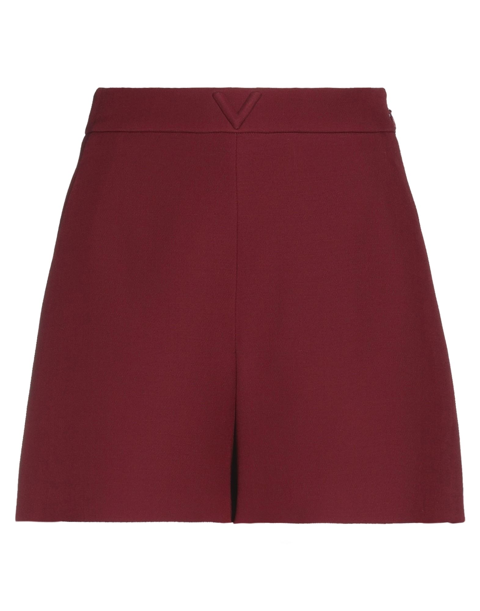 Valentino Garavani Woman Shorts & Bermuda Shorts Burgundy Size 4 Virgin Wool, Silk In Red
