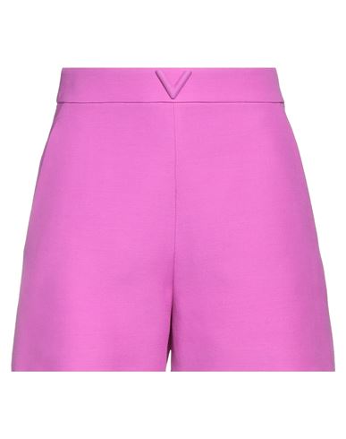 Valentino Garavani Woman Shorts & Bermuda Shorts Mauve Size 8 Virgin Wool, Silk In Purple