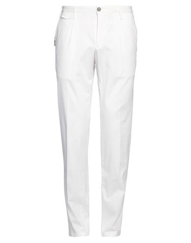 Pt Torino Man Pants White Size 35 Cotton, Elastane