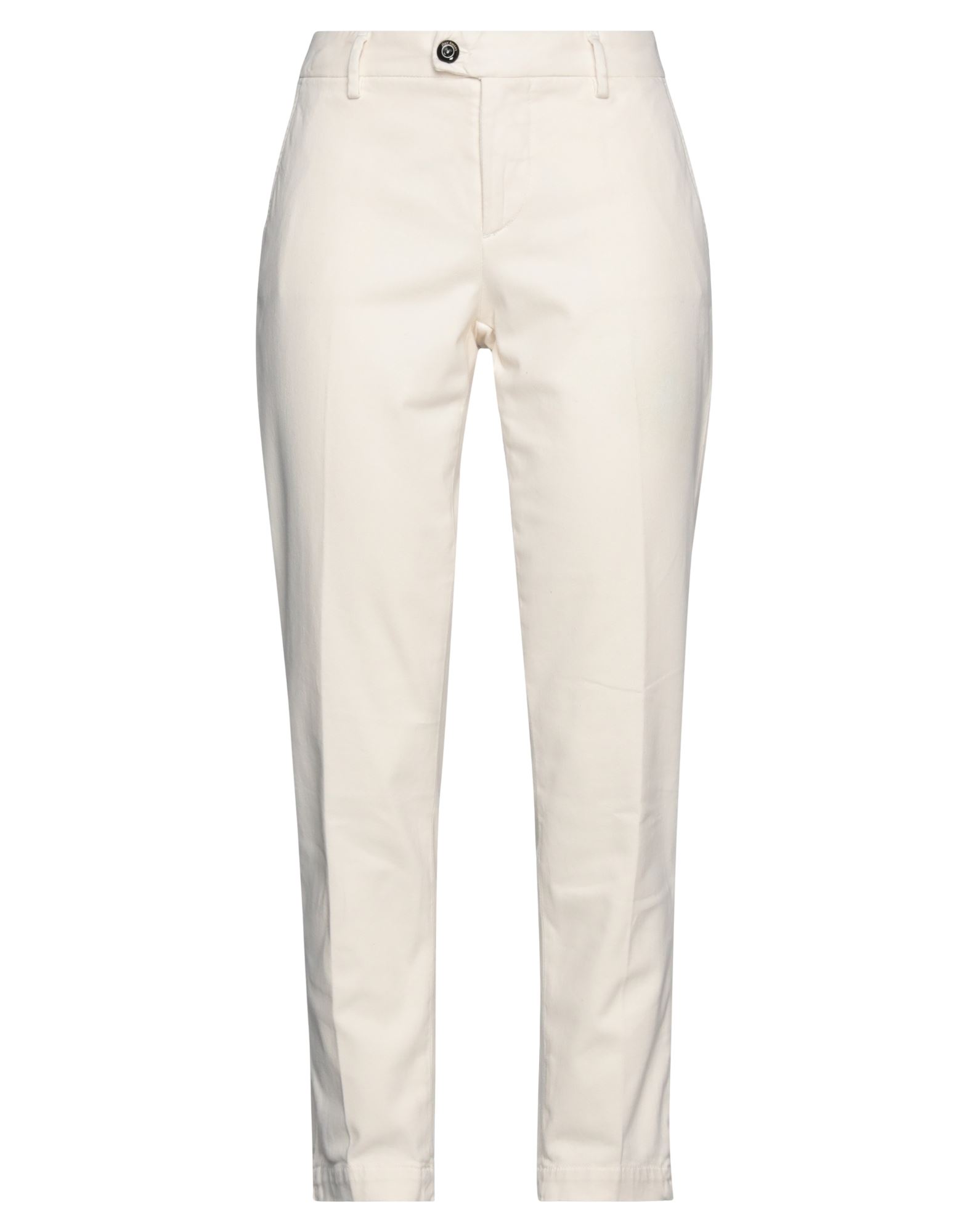 Shop Roy Rogers Roÿ Roger's Woman Pants Ivory Size 30 Cotton, Elastane In White
