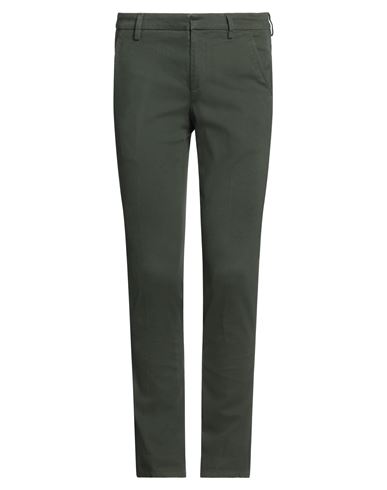 Dondup Man Pants Dark Green Size 28 Cotton, Elastane