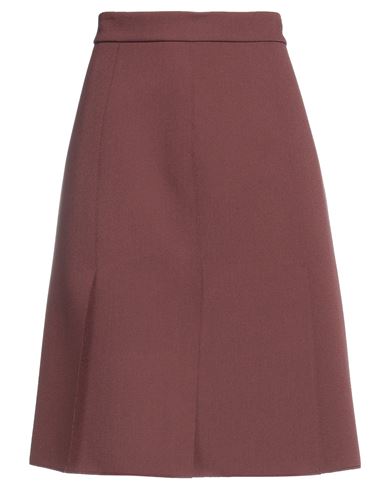 Msgm Woman Mini Skirt Burgundy Size 8 Polyester, Viscose, Elastane In Red