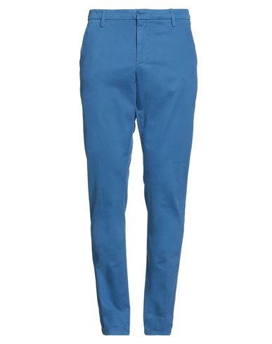 Dondup Man Pants Blue Size 36 Cotton, Elastane In Blue