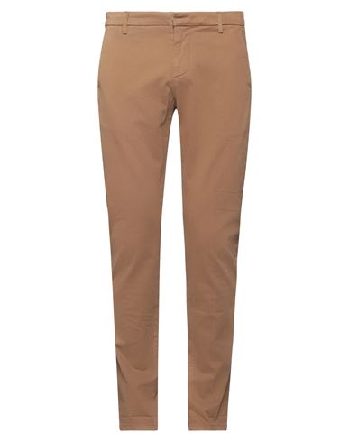 Dondup Man Pants Tan Size 34 Cotton, Elastane In Brown