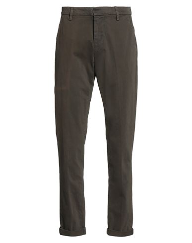Dondup Man Pants Dark Brown Size 35 Cotton, Elastane In Brown