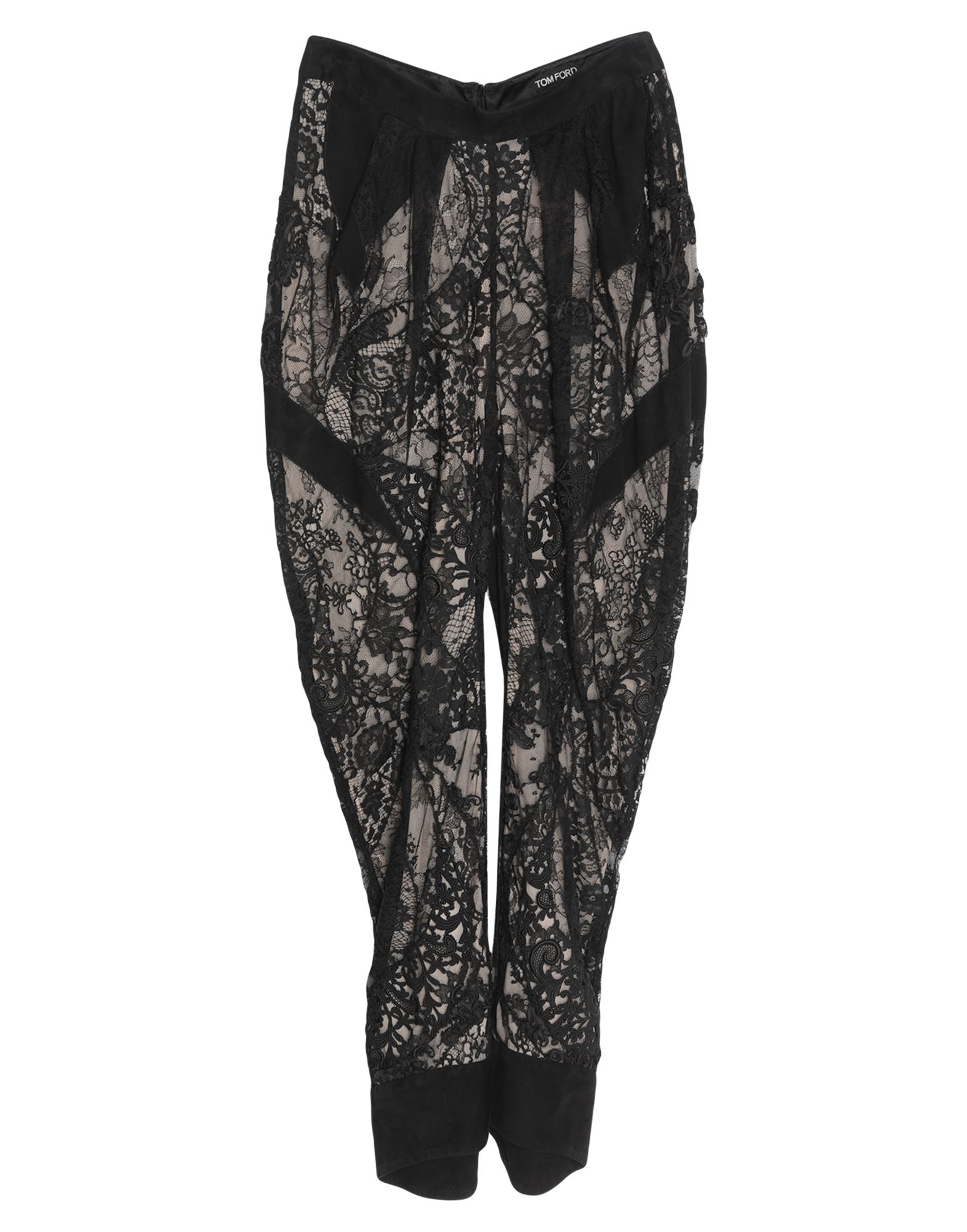 《セール開催中》TOM FORD レディース パンツ ブラック 38 ナイロン 31% / コットン 30% / ポリエステル 15% / シルク 12% / レーヨン 12%