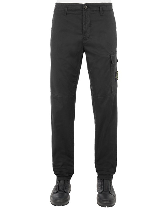 Sold out - STONE ISLAND 31410 STRETCH COTTON GABARDINE_SLIM FIT     TROUSERS Man Black