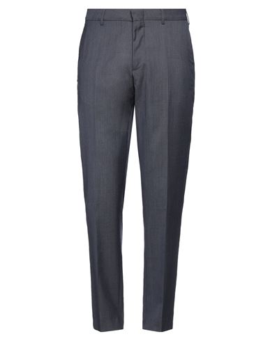 Shop Dunhill Man Pants Navy Blue Size 36 Wool, Mulberry Silk