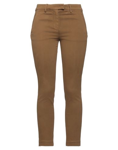 Dondup Woman Pants Camel Size 32 Cotton, Polyester, Elastane In Beige