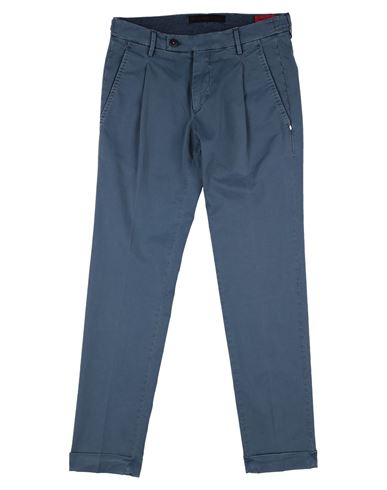 Man Pants Slate blue Size 34 Cotton, Elastane