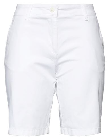 Napapijri Woman Shorts & Bermuda Shorts White Size 27 Cotton, Elastane